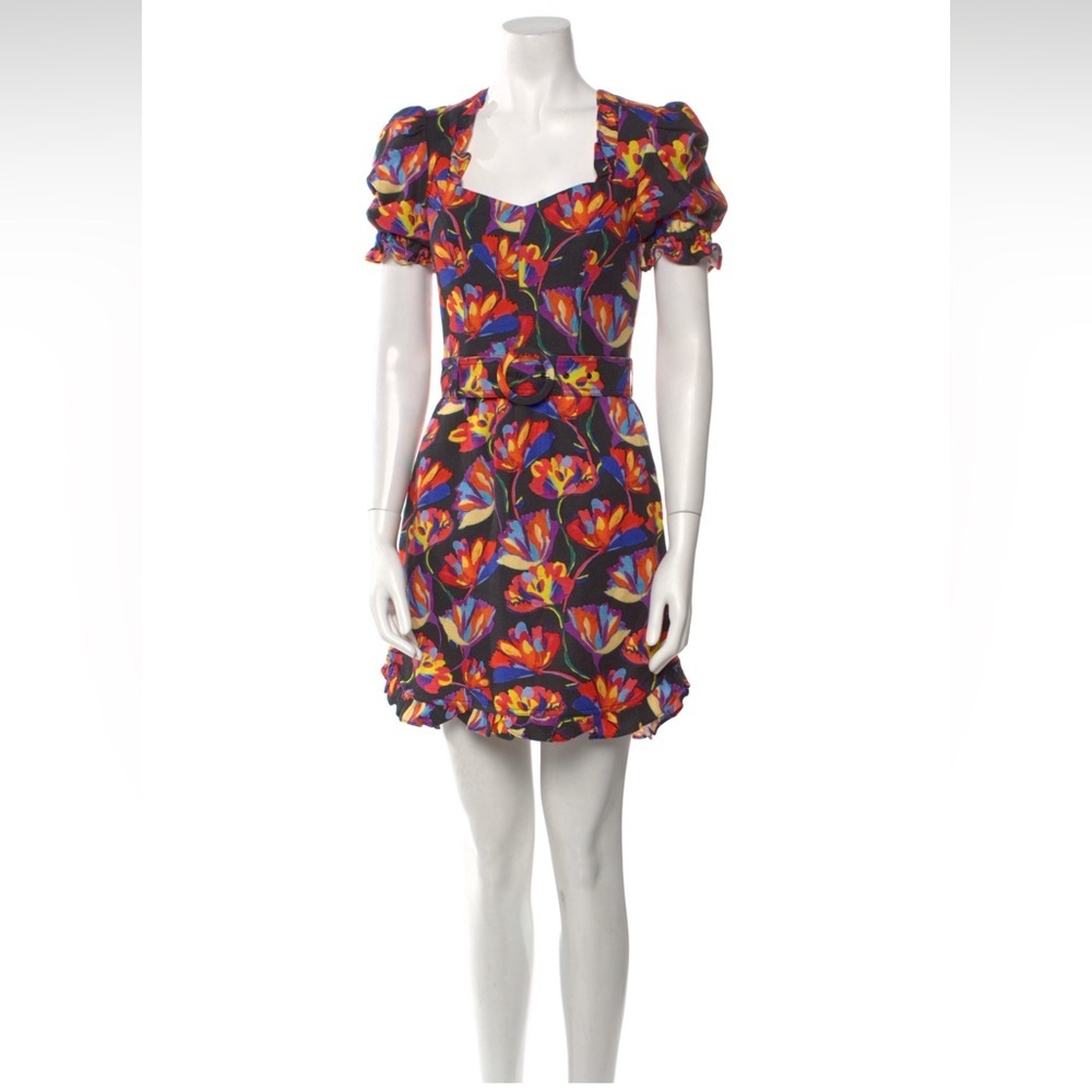 Rebecca Vallance Floral Puff Sleeve Mini Dress - Picture 6 of 8